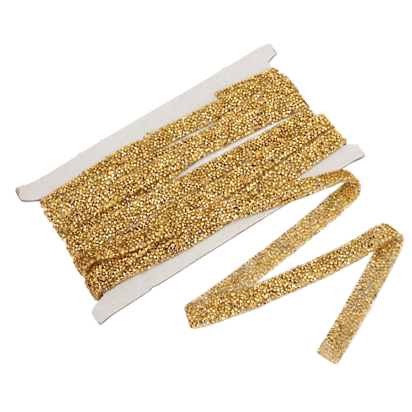 Strassinauhat Kirkkaat Strassit 5 jaardia 1,5 cm Leveys Kultaiset Glitter Strassinauhat DIY-askarteluun