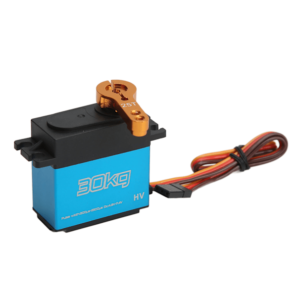 RC 30KG Servo 30KG Alumiiniseosmetallivaihteet Nopea vaste Vesitiivis RC-ohjausmoottori 25T metalliohjausvarrella