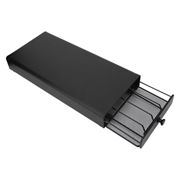 Kaffepodsförvaringslåda Kompakt Pod Kapselhållare Dammtät Kaffe Kapsel Låda Utrymmesbesparande Håll Pods Organiserade Svart 33.5x16cm