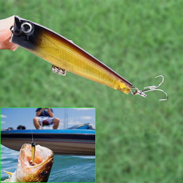 4 st Fiske Saltvatten Popper Lures Surf Fiske Lures Topwater Flytande Fiske Lures Surffiske Flytande Lure