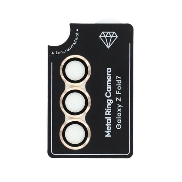 For Samsung Galaxy Z Fold7 5G Camera Lens Protector Set Electroplating Metal+Tempered Glass