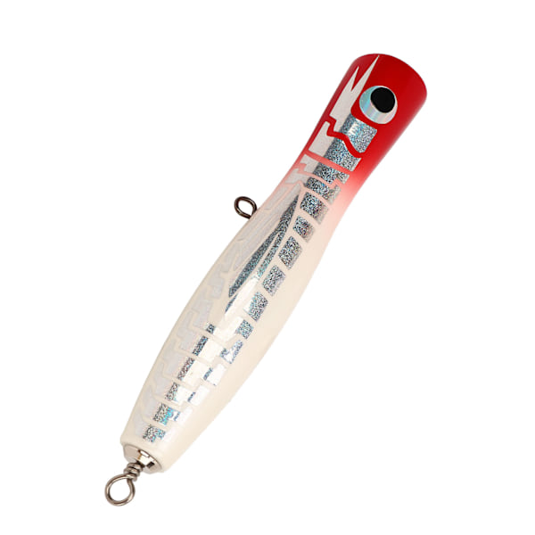 Reflekterende Basswood Popper Fiskeagn - 5,5 tommer 1,6 oz, attraktive farger, perfekt for bas, tunfisk, GT