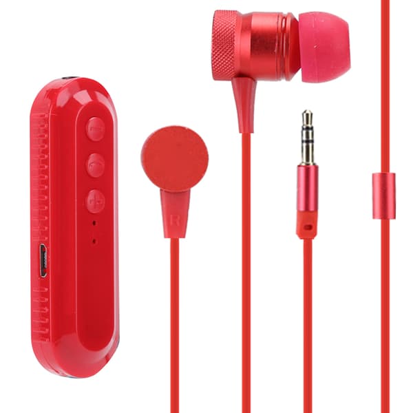 Lavalier Clip‑on Bluetooth 4.1 Headset Øretelefon Hodetelefon Stabil Overføring Rød