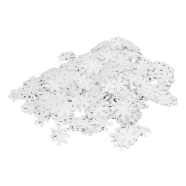 1000 st Snowflake Confetti 1.2in Luktfri Återanvändbar vit juldekoration för födelsedagsfester Bröllop helgdagar