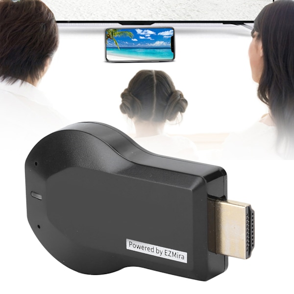 M2 Plus Kestävä Langaton WiFi-vastaanotin Näyttölaite Tukee 1080P Lähtöä Musta