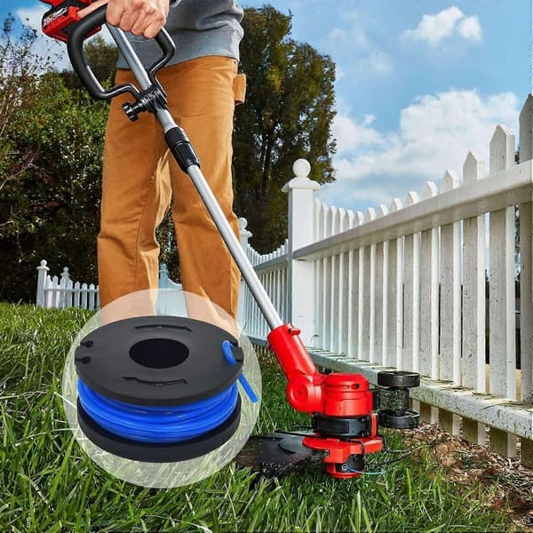 TLW-01+TLW-01-1 8pcs Replacement Spool + 2pcs Spool Cap Trimmer Set for Harbor Freight Bauer 19115C-B