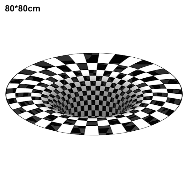 3D Rund Matta Mattor Vardagsrum Dörrmatta Soffbord Filt 3D Optisk Dekorativ Matta för Sovrum Matsal Kontor
