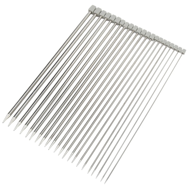11 Par Enkelspetsiga Stickor Kit Flera Storlekar Enkelspetsiga 35cm Långa Stickor Kit för DIY Hantverk