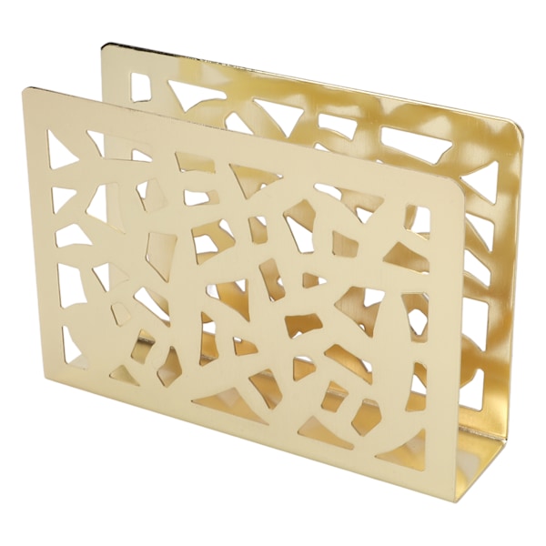 Servietholder Rustfrit Stål Metal Frosted Vertikal Papirholder Hjemmekontor Spisebord Dekoration Guld