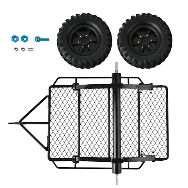 DIY Metallinen Trail Car Trailer Hopper D90 / SCX10 / TRX-4 1/10 mittakaavan RC Crawler -autoon
