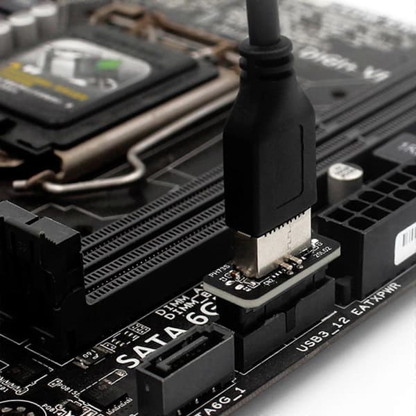 USB 3.0 sisäinen otsake USB 3.1/3.2 Type-C etupaneelin Type-E-sovittimeen emolevylle GZ ft