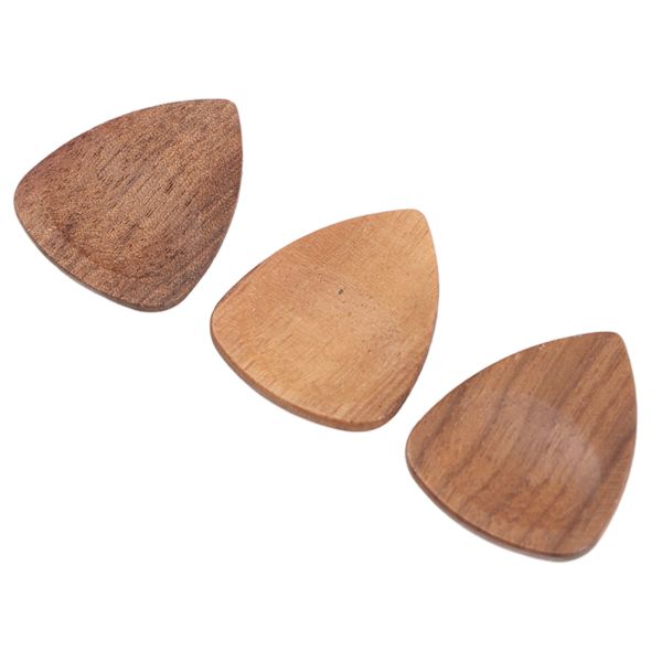 Træ Guitar Pick Holder Sæt 3 Stk Træ Guitar Picks og Opbevaring Case for Performance