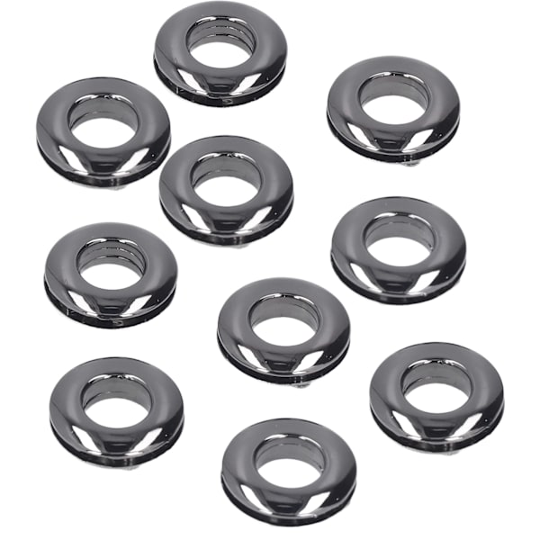 10 stk. Øyemaljer Knapper Metall Glatt Overflate Utsøkt Høy Hardhet Grommet Kit for DIY Klær Veske Lommebok Grå