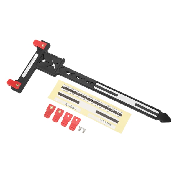 Arrow Måle T-Lineal Plast Præcis Compound Recurve Bueskydning Tuning T-Lineal til Bueskydning Sort