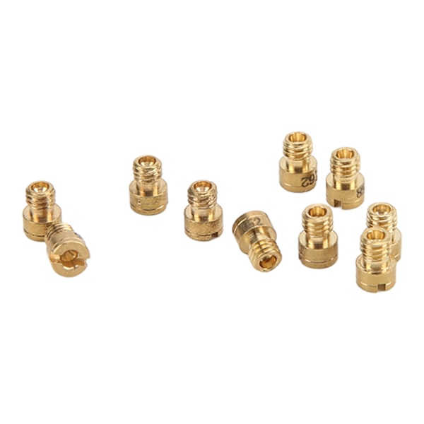 10 stk Forgasser Hoveddyser Metall Hoveddyseutskifting for Dellorto Bing Forgasser GY6 M4 #52‑75
