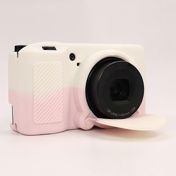 T8N Camera Protection for Ricoh GR IIIx GR III, Scratch-Resistant Silicone U2L Protective Case - White Pink