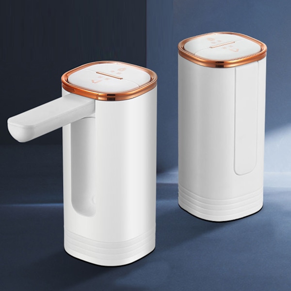 Vandflaske Dispenser PP Universal Automatisk Foldbar Bærbar Elektrisk Drikkevandspumpe til Hjem Camp Rejse Kontor Hvid