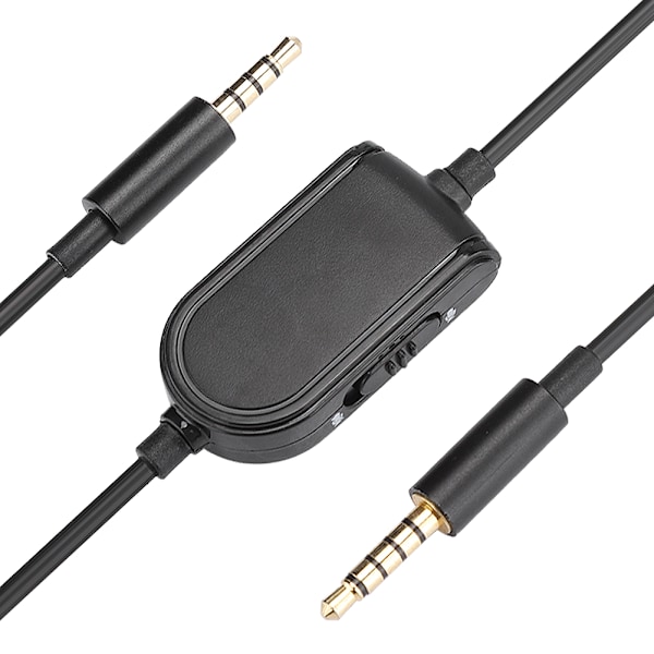 TPE Sort Bærbart Gaming Headset Hovedtelefon Audio Kabel med 3.5mm Stik til Logitech Astro A10/A40/A30/A50 Med tuning