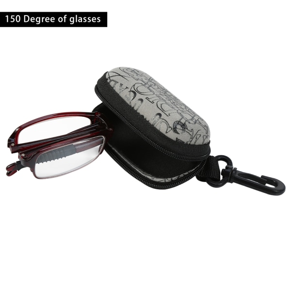 Bärbara lättviktiga läsglasögon med försynt synlighet av trötthetslindring (röd 1,5)
