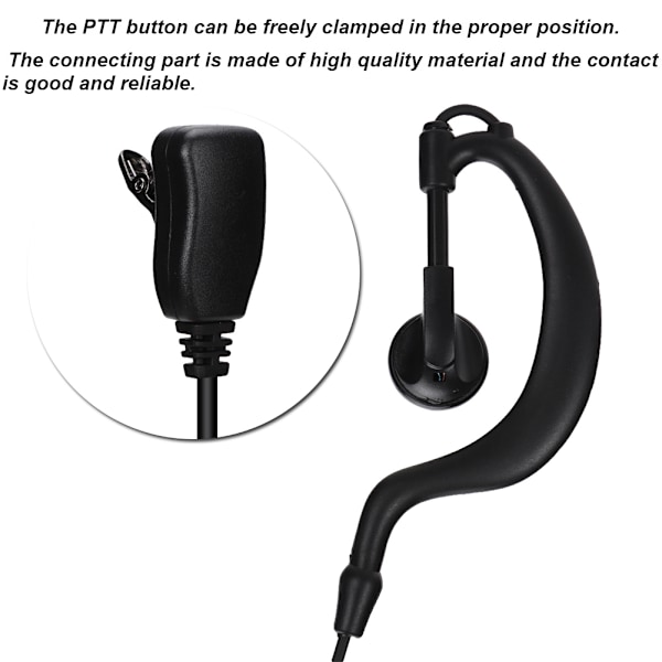 K head 120cm Bærbar Walkie talkie HD Headset Støjreduktion Intercom Øretelefon Sort