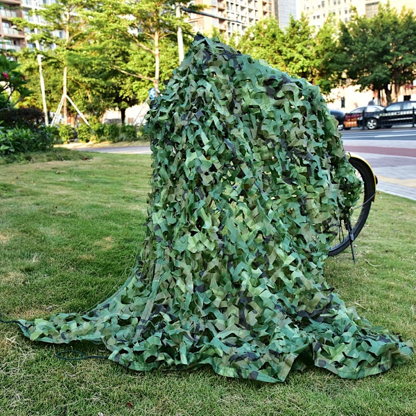 Army Jungle Kamouflage Nät Jakt Skytte Fiske Skydd Dölj nät (1,5M*7M)