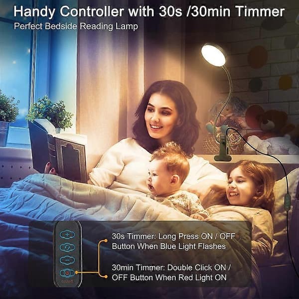 Klemme lampe 10W 66 LED læselampe