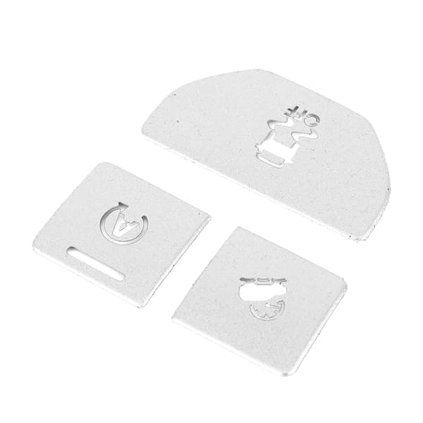 3 stk. Central Control Button Sticker Aluminium Legering Passer til Land Rover Range Rover Evoque 2014‑2019