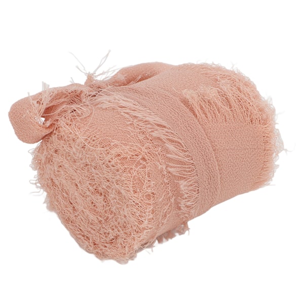 Sifonkinauha 5M DIY Mielenkiintoinen rustiikkinen polyesterirakenne käsin värjätty koristeellinen vintage-nauha lahjapaketointiin Pinkki HM2231602
