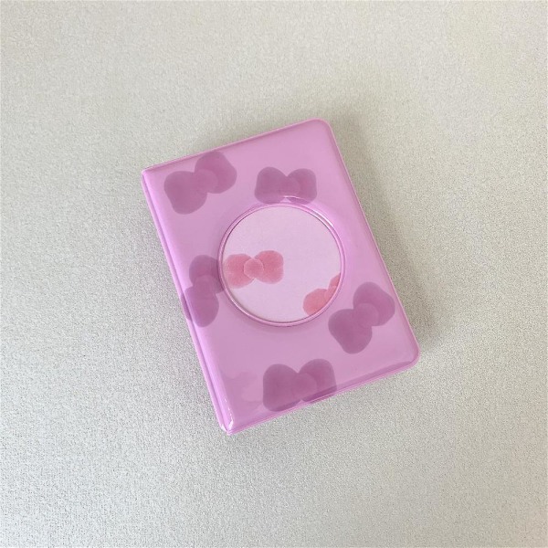 Mini Kpop Instax fotoalbum med sløyfedesign og nøkkelring - 40 lommer