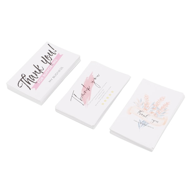 90 stk. blanke postkort, klare mønstre, blank overflate, hvit kartong for notater, memo, ordforråd, DIY