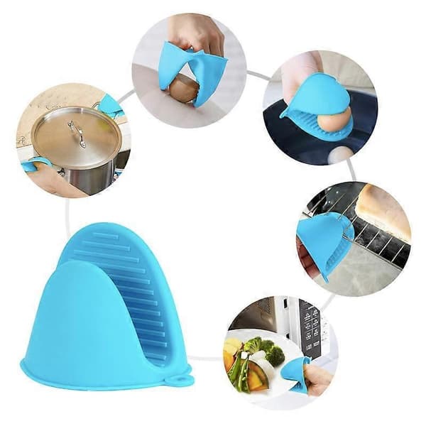 Heat Resistant Silicone Oven Mitts, Silicone Pot Holders for Kitchen