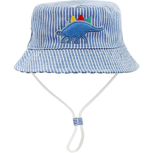 Solhatt med bred brätte i bomull för barn (52 cm), Baby Beach Cap Boy Girl Fisherman Hat