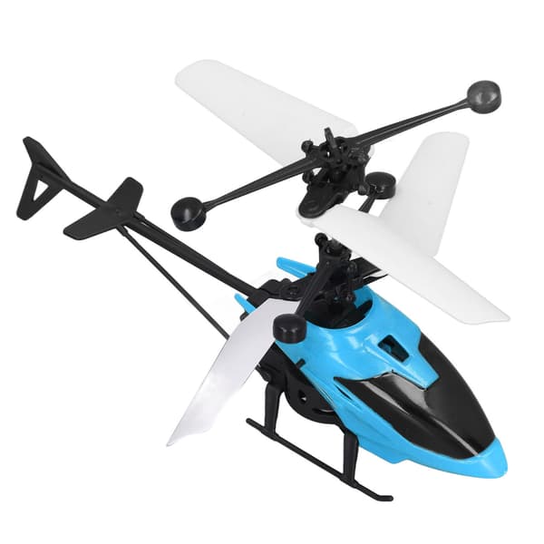 Mini RC Helikopter Stabil Rotationshastighedsforstærkning Behandling Lysende Drop Resistent Induktion Helikopter Legetøj Blå