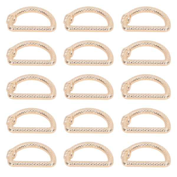 20 stk. Metall D-ringer Serpentin Lukkede D-ringer Spenne Sink Legering DIY Veske D-ringer for Bagasje Håndveske Stropper