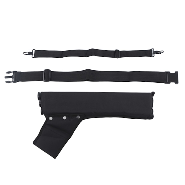 Black Oxford Cloth 3-Tube Archery Quiver med fickor och dubbel rem