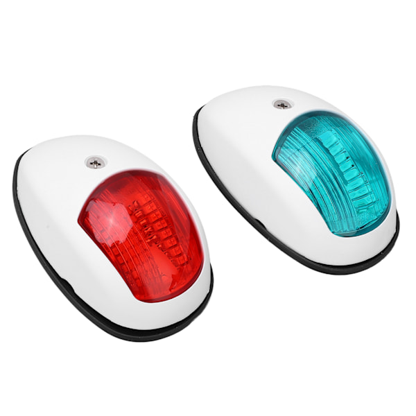 2 stk IP66 marine sejladssignallys DC 12V 3W LED-navigationslampe Rød Grøn lys til Yacht BoatWhite