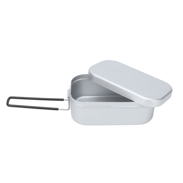 800 ml aluminium lunchlåda med lock, rektangulär bärbar Bento-låda för utomhuscamping