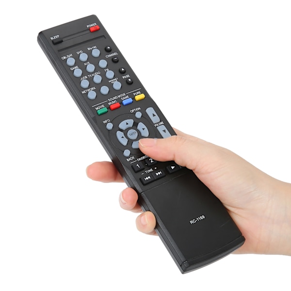 ABS Holdbar Sort Effektforstærker Controller Fjernbetjening Erstatningstilbehør til DENON RC-1169