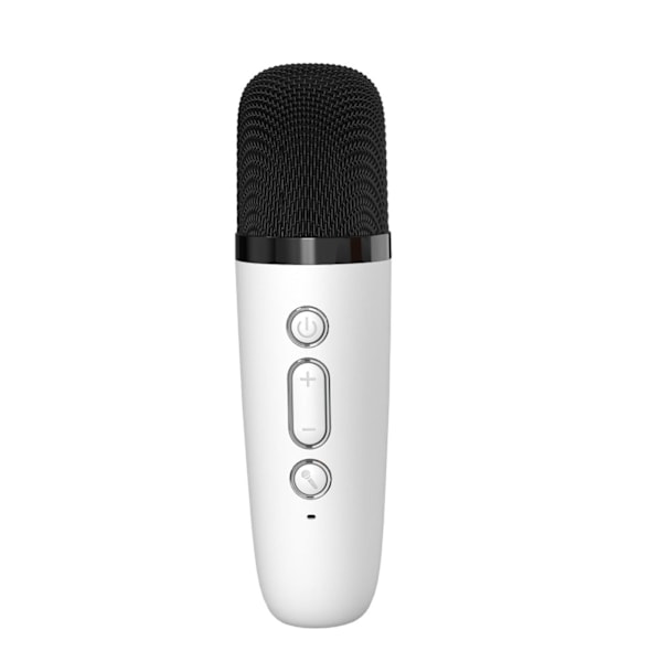 Mini Karaoke-laite HiFi Surround Sound Kannettava Bluetooth-kaiutin mikrofonilla kotiin ulkokäyttöön valkoinen