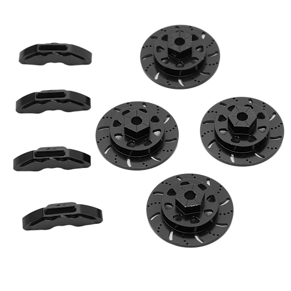RC-bremseskive aluminiumlegering høy styrke 1/10 Fjernstyrt Bilmetall Oppgraderingsdeler for Axial RBX10Black