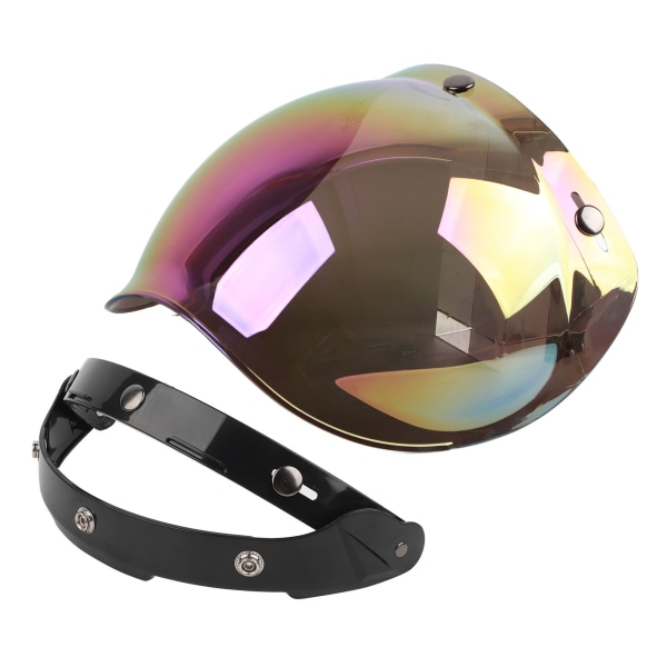 Moottoripyörä Retro 3-napsainen aurinkosuoja, tuulenpitävä kypärän linssi värillinen