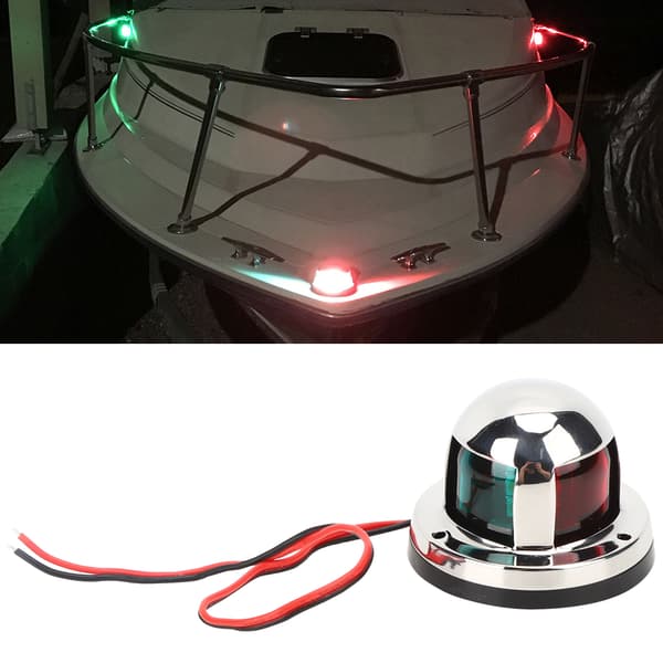 Bærbar Yachtskibs Signallampe i Rustfrit Stål 12V Indikator Navigations LED Lys