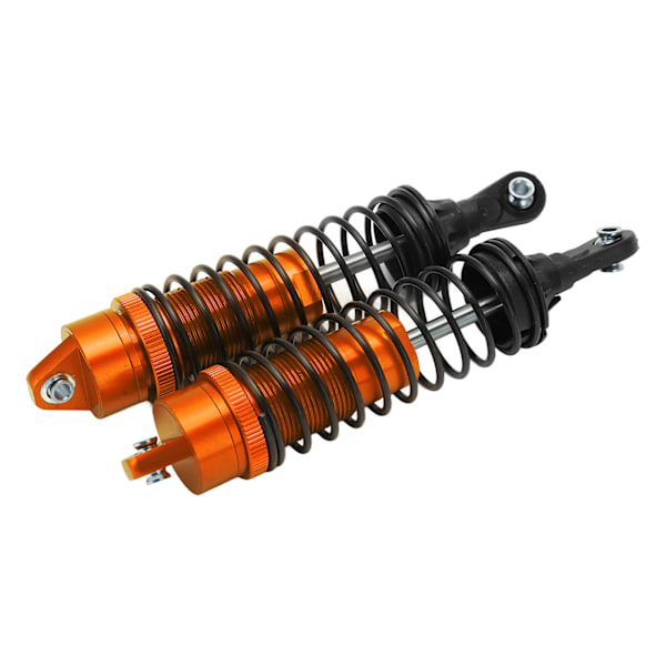 2 kpl alumiiniseos etu- ja takaiskunvaimentimet JLB 1/10 autojen ja kuorma-autojen sarjaan, oranssi
