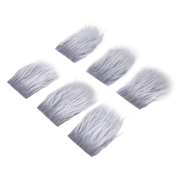 18 st Precut Gnome Beard Fluffig grå kostym flätskägg med träbollar för pysselpynt
