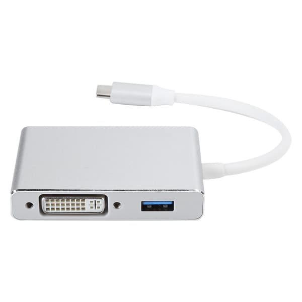 Kabeladapterkonverter 4 i 1 TypeC til HDMI DVI VGA USB 3.0 Multifunksjonell bærbar datamaskin