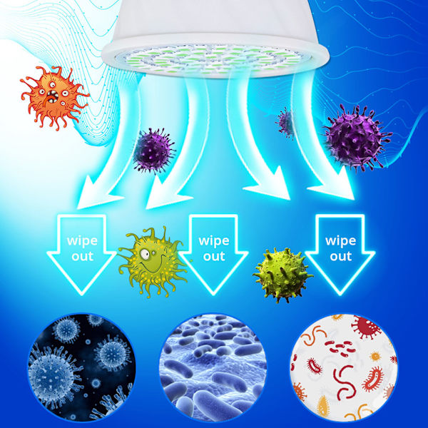 LED UV-lampe LED-pære UVC-deodorantlampe