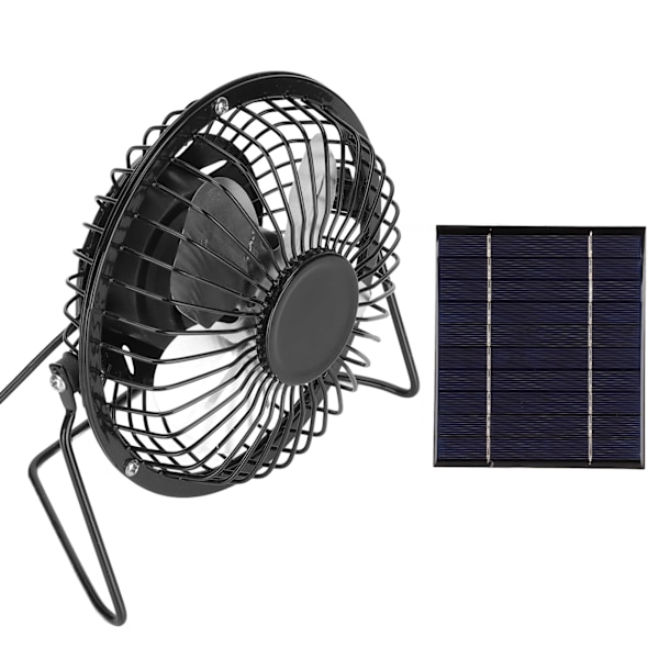 Solpanel Fläkt 2.5W 5V Solenergi USB Utmatning Bärbar Bred Applikation Solenergi Fläkt för Camping Fiske Vandring