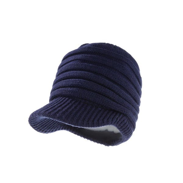 Lasten neulottu hattu litteällä kielellä, yksivärinen, baby päähine neulottu hattu (sininen)