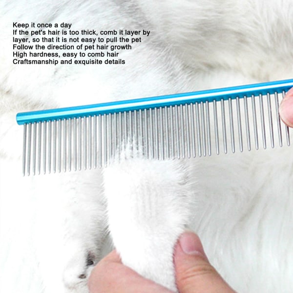 Rustfrit stål kæledyrsplejekam til fjernelse af sammenfiltring og knuder af hunde med langt og kort hår