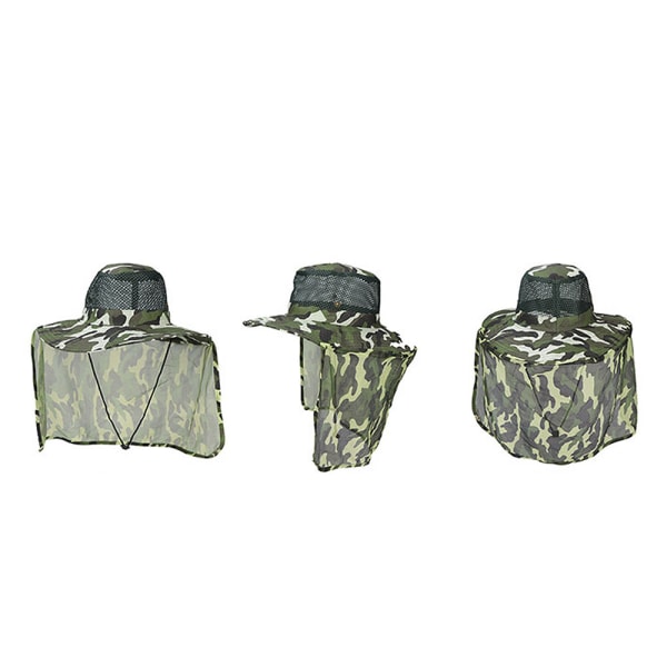Bucket Hat Fishing Sun Protection Outdoor Fishing Cap Camouflage Grass Green